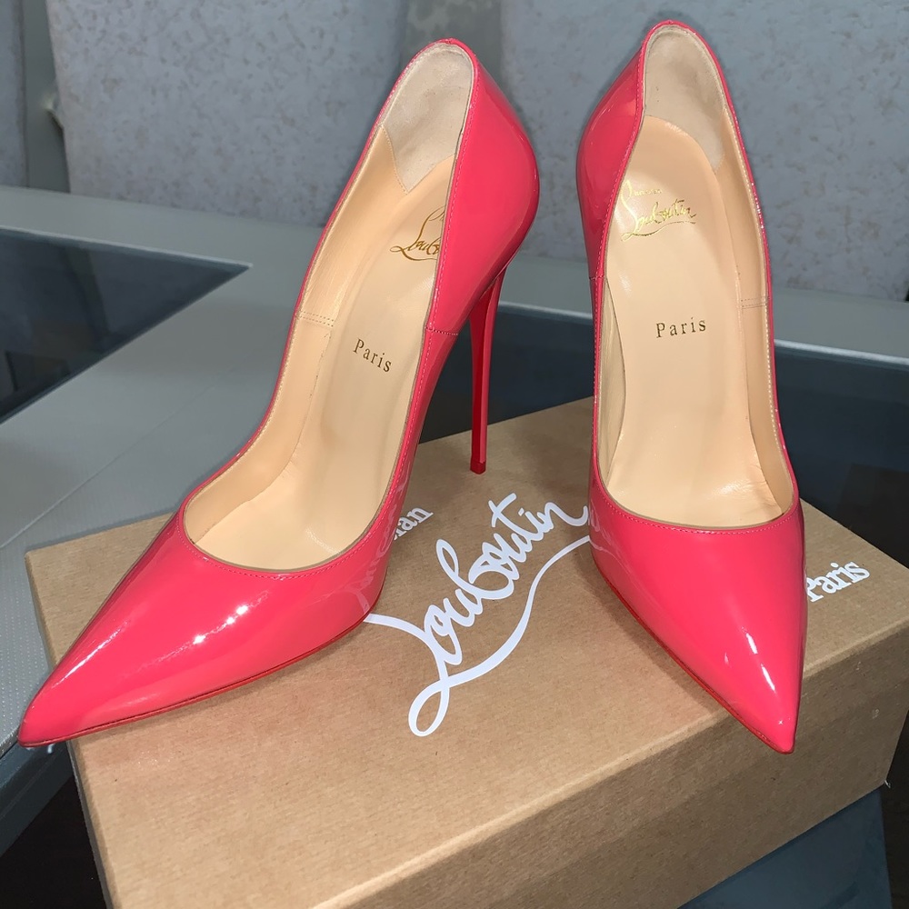CHRISTIAN LOUBOUTIN SO KATE PATENT STILETTO PUMPS